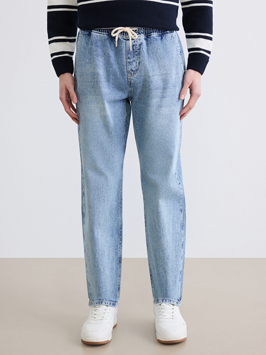 İndigo Straight Fit Erkek Jean Pantolon-2