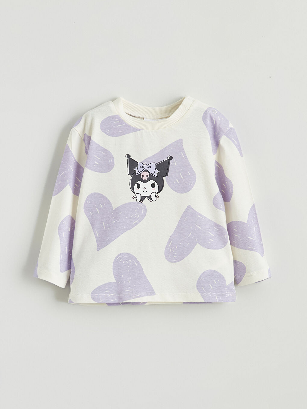 Ekru Kuromi Baskılı Kız Bebek Tişört ve Tayt-1