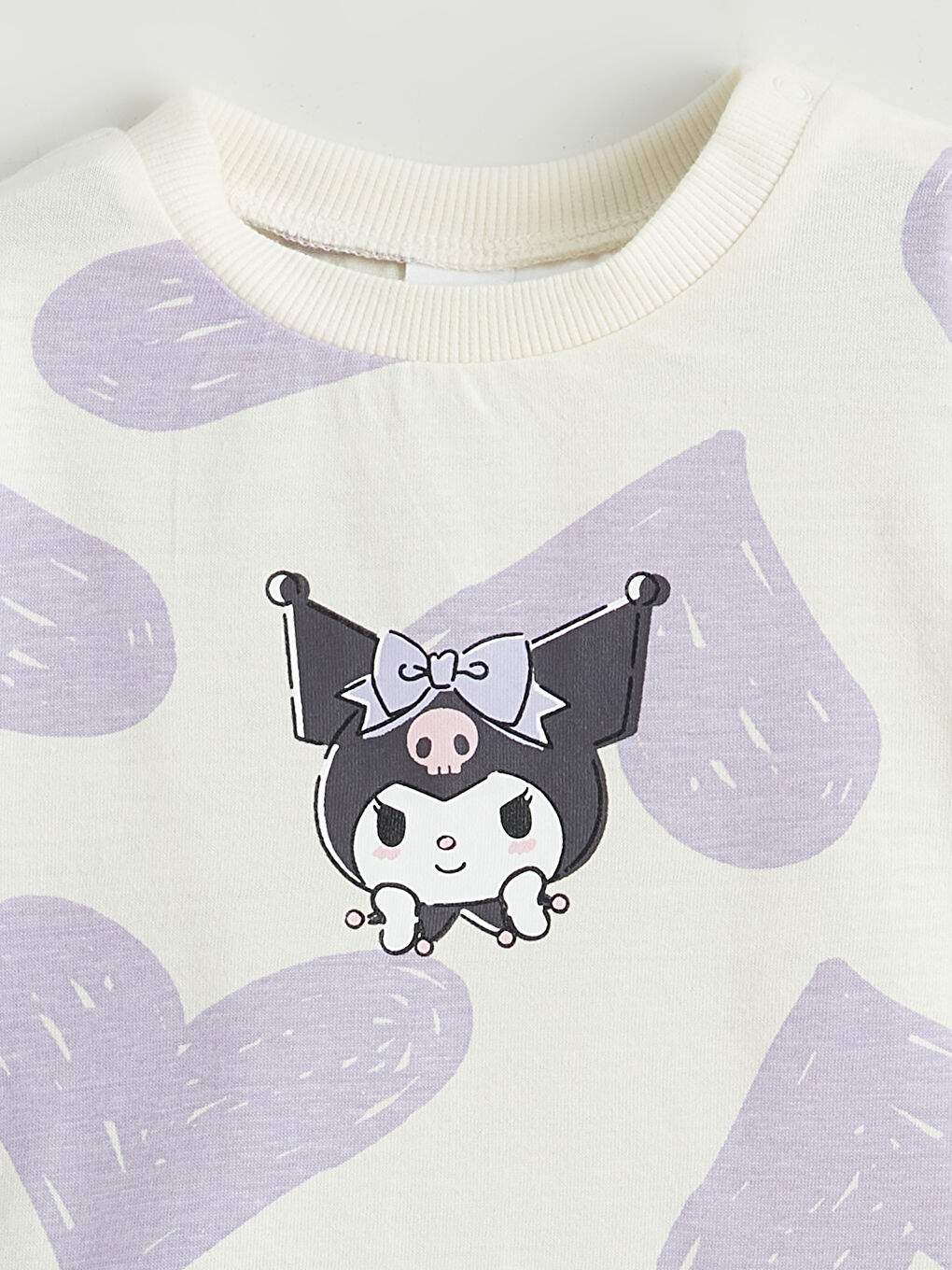 Ekru Kuromi Baskılı Kız Bebek Tişört ve Tayt-2