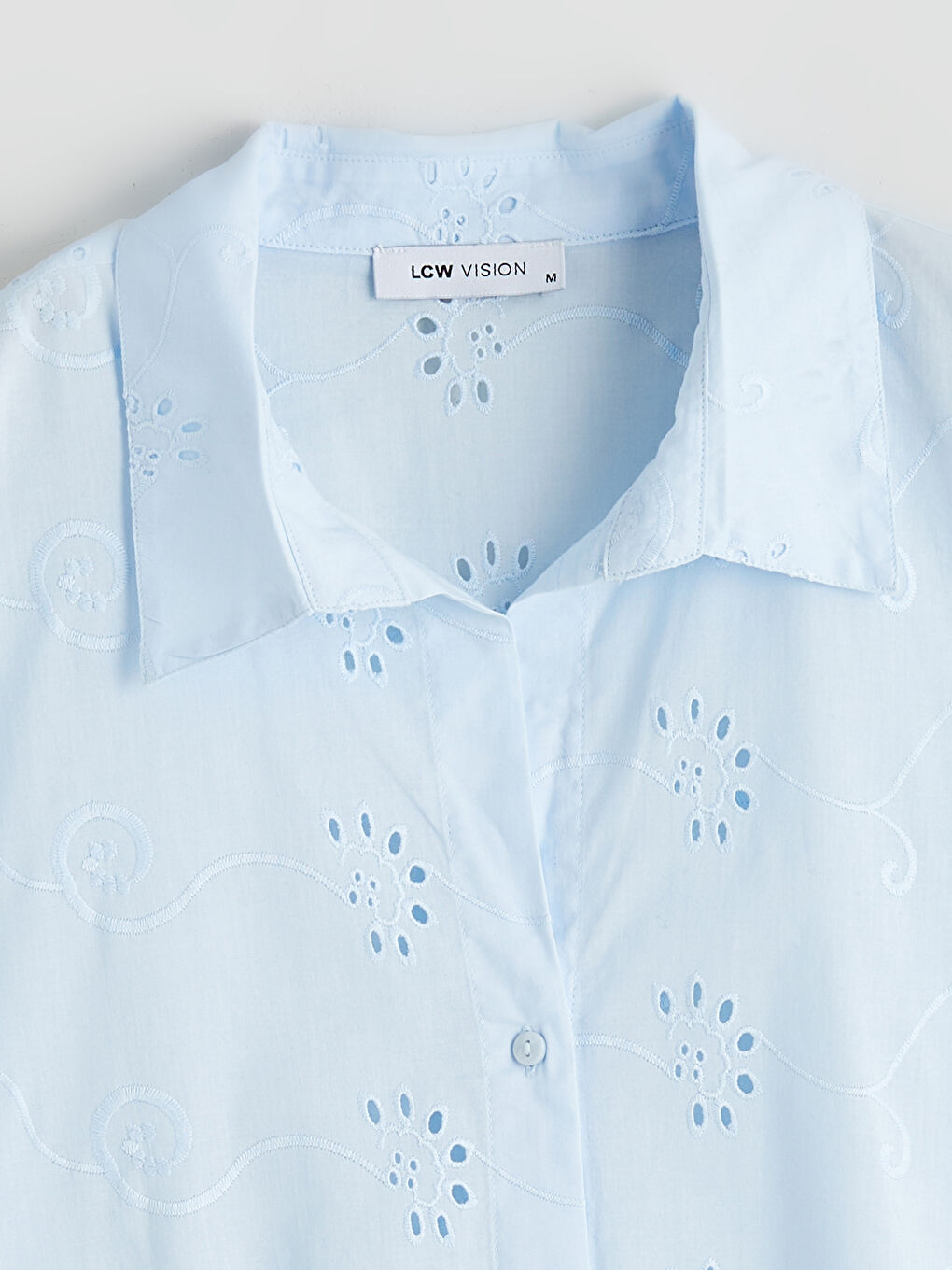 Hole-Knitted Oversize Women's Shirt-5