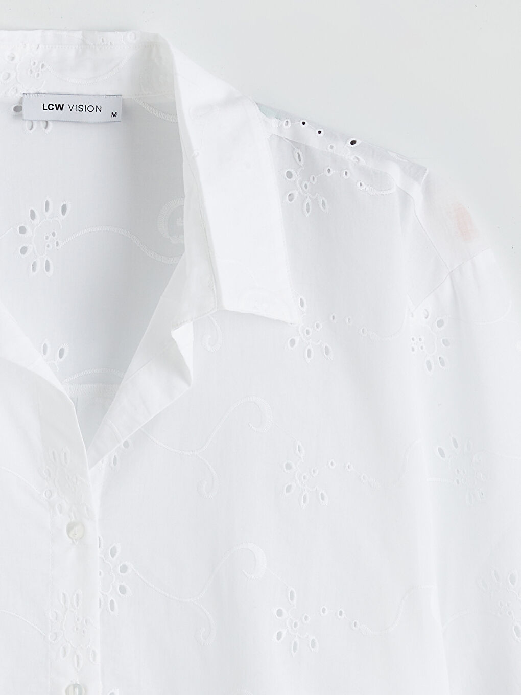 Hole-Knitted Oversize Women's Shirt-5