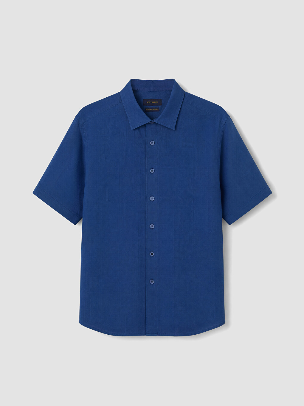 Mavi Regular Fit %100 Keten Erkek Gömlek