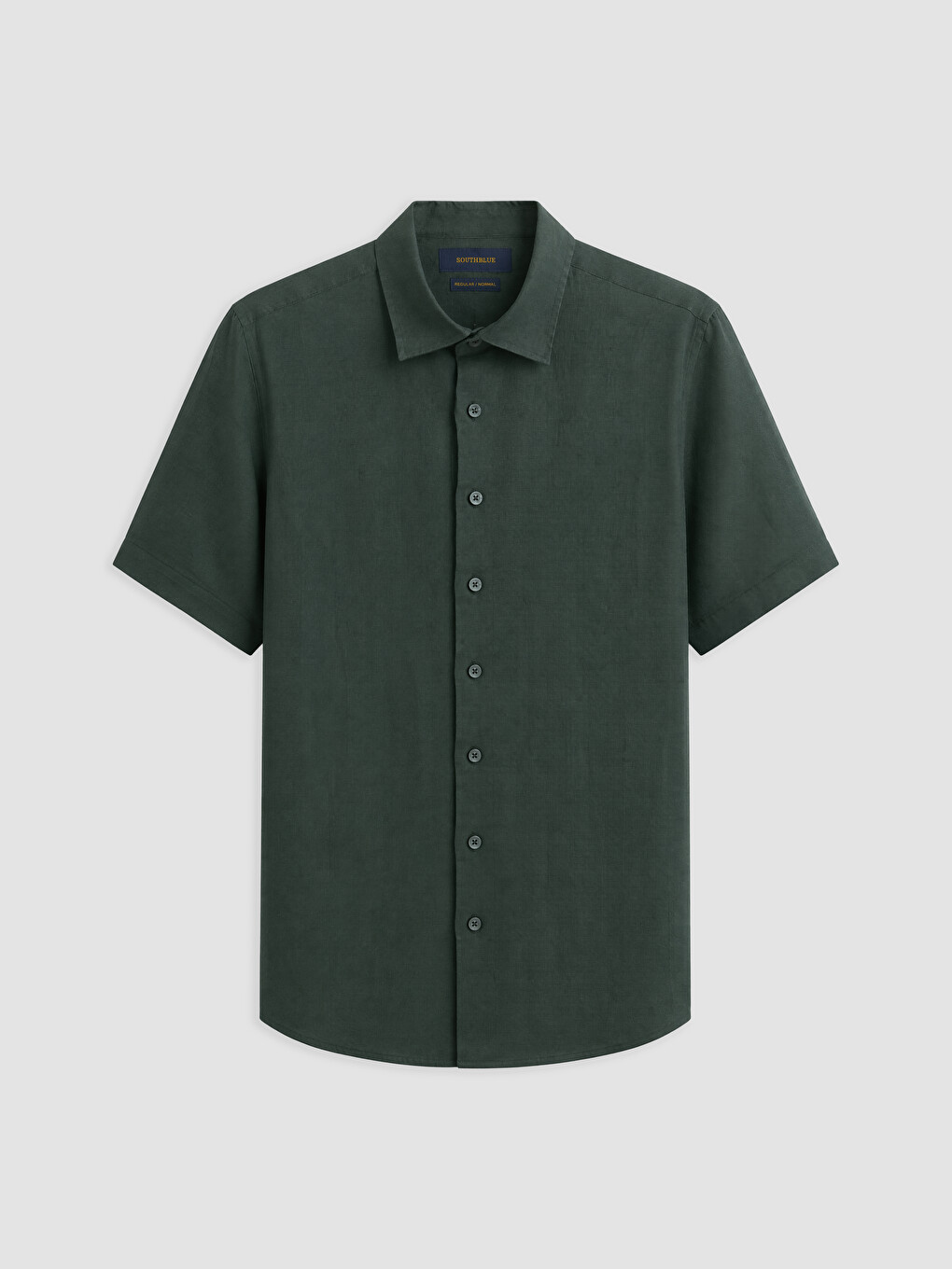 Coupe Régulière %100 Lin Chemise Homme-5