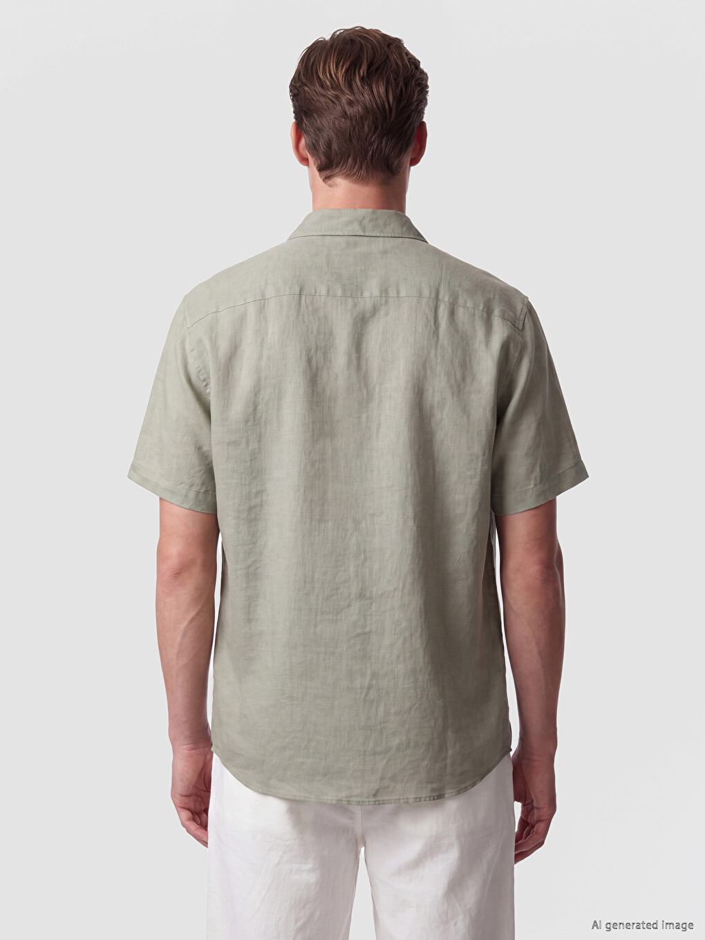 Regular Fit %100 Linen Men's Shirt-3
