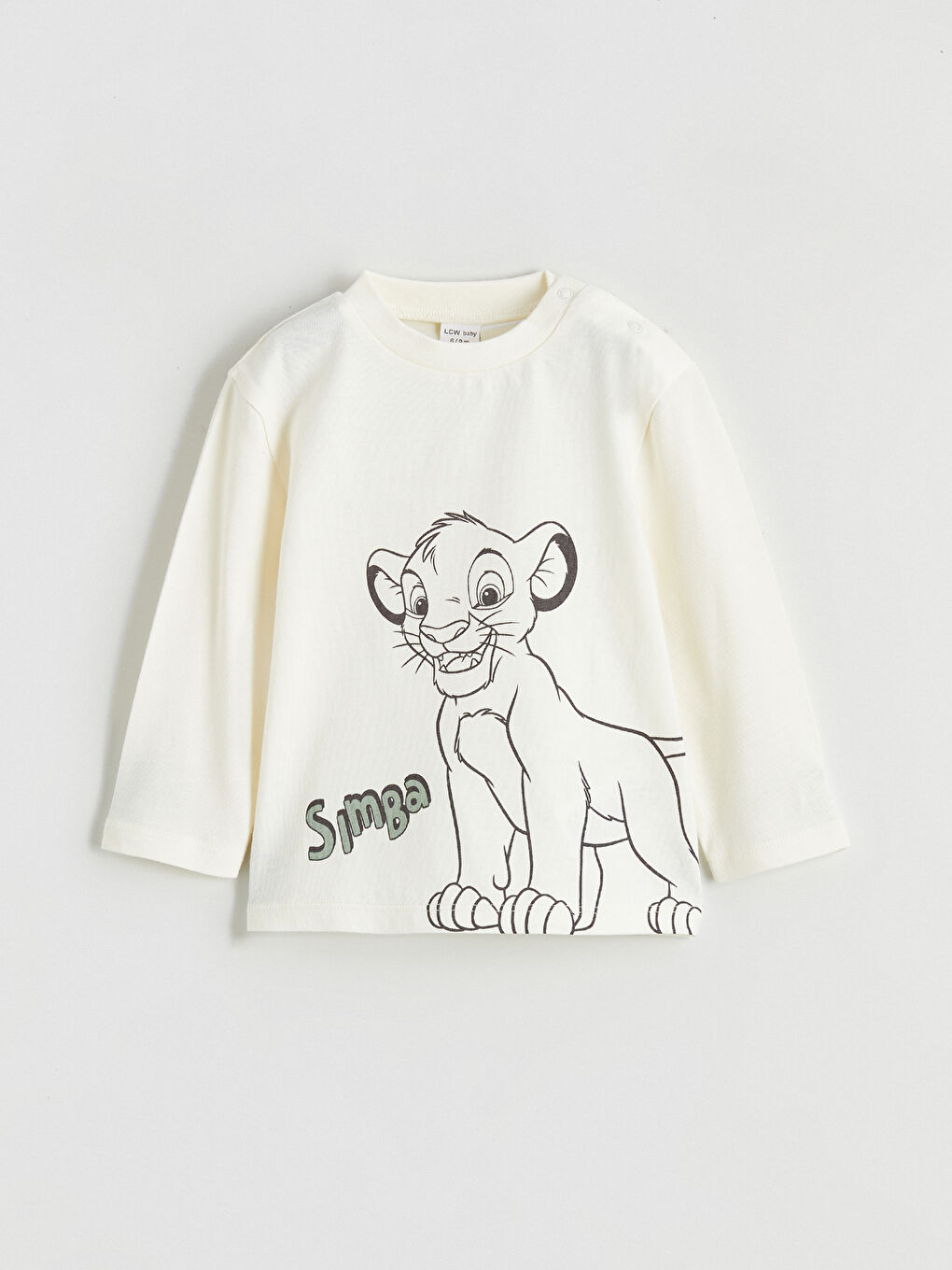 Bej Aslan Kral Baskılı Erkek Bebek Sweatshirt ve Pantolon-1