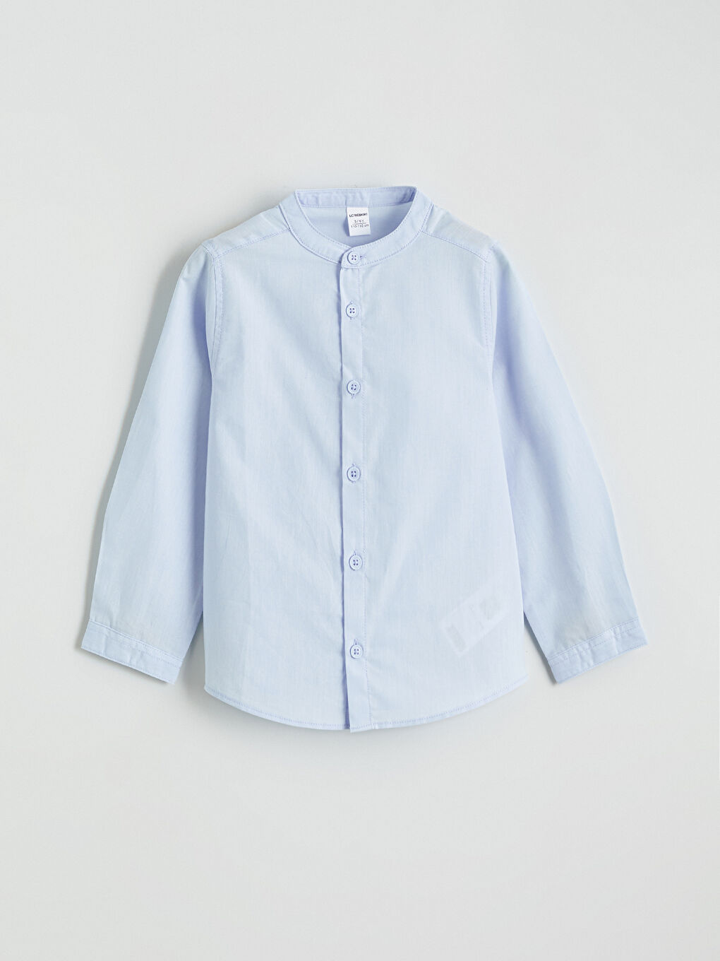 Boys' Mandarin Collar Poplin Shirt