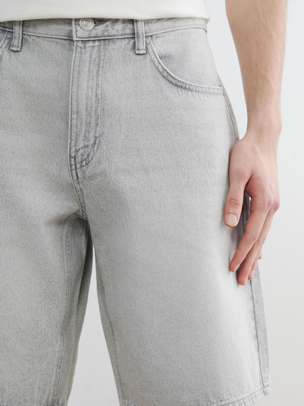 Ерлер сұр Джинсы шорты-2