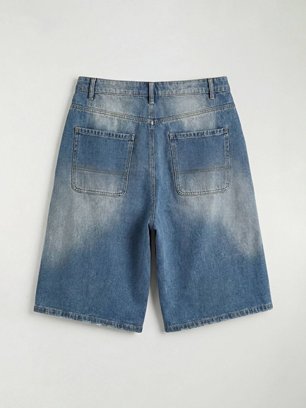 Loose Fit Men's Denim Shorts-5
