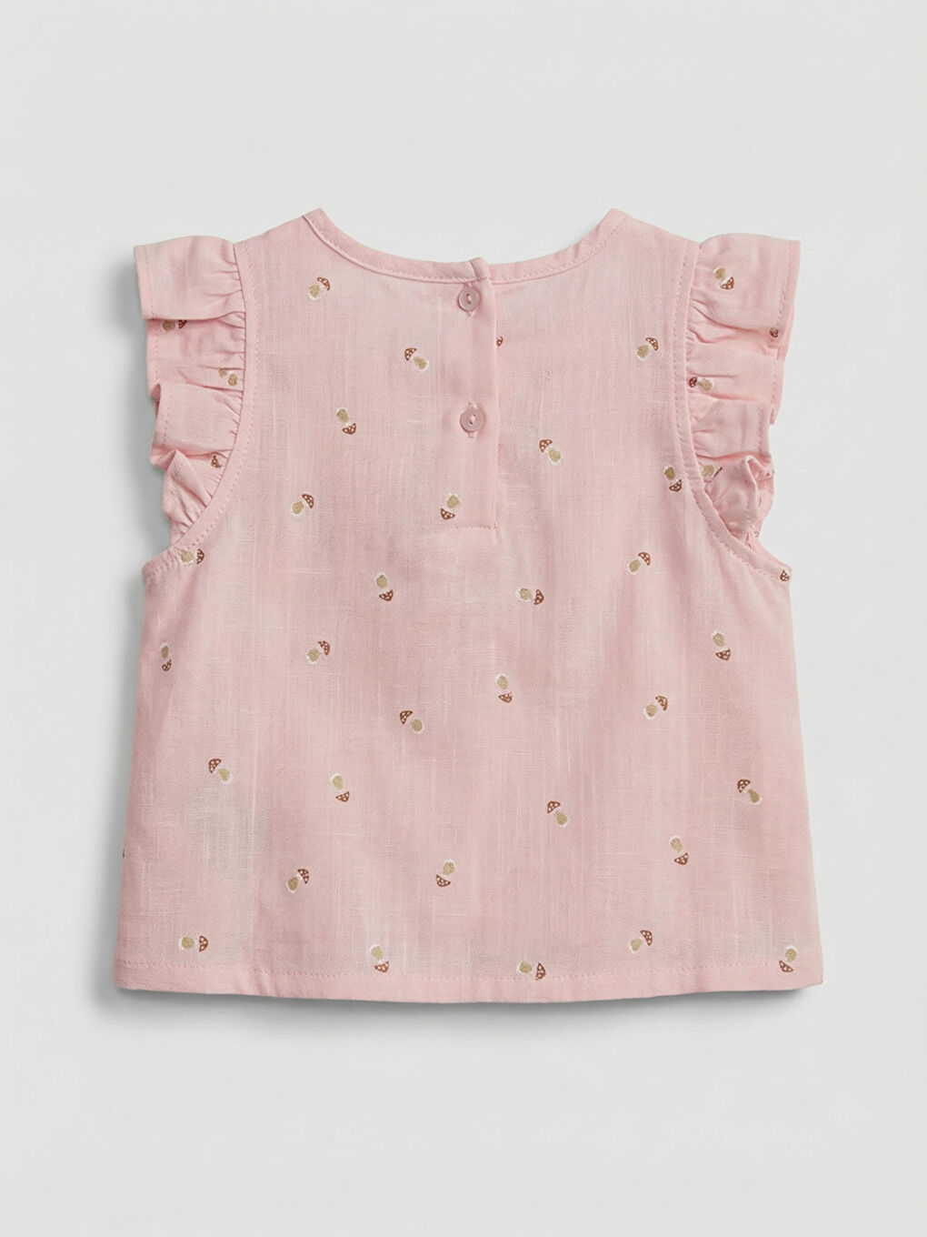 Pembe Fırfırlı Kız Bebek Bluz ve Şort-2