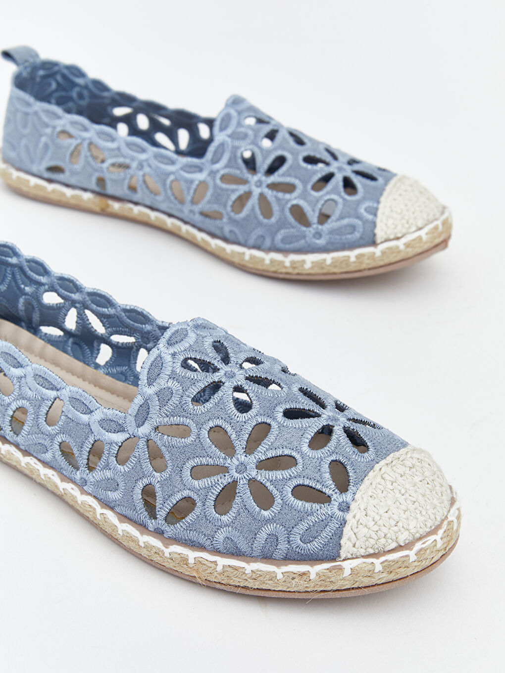 Women's Ballet Flats with Woven Sole-2