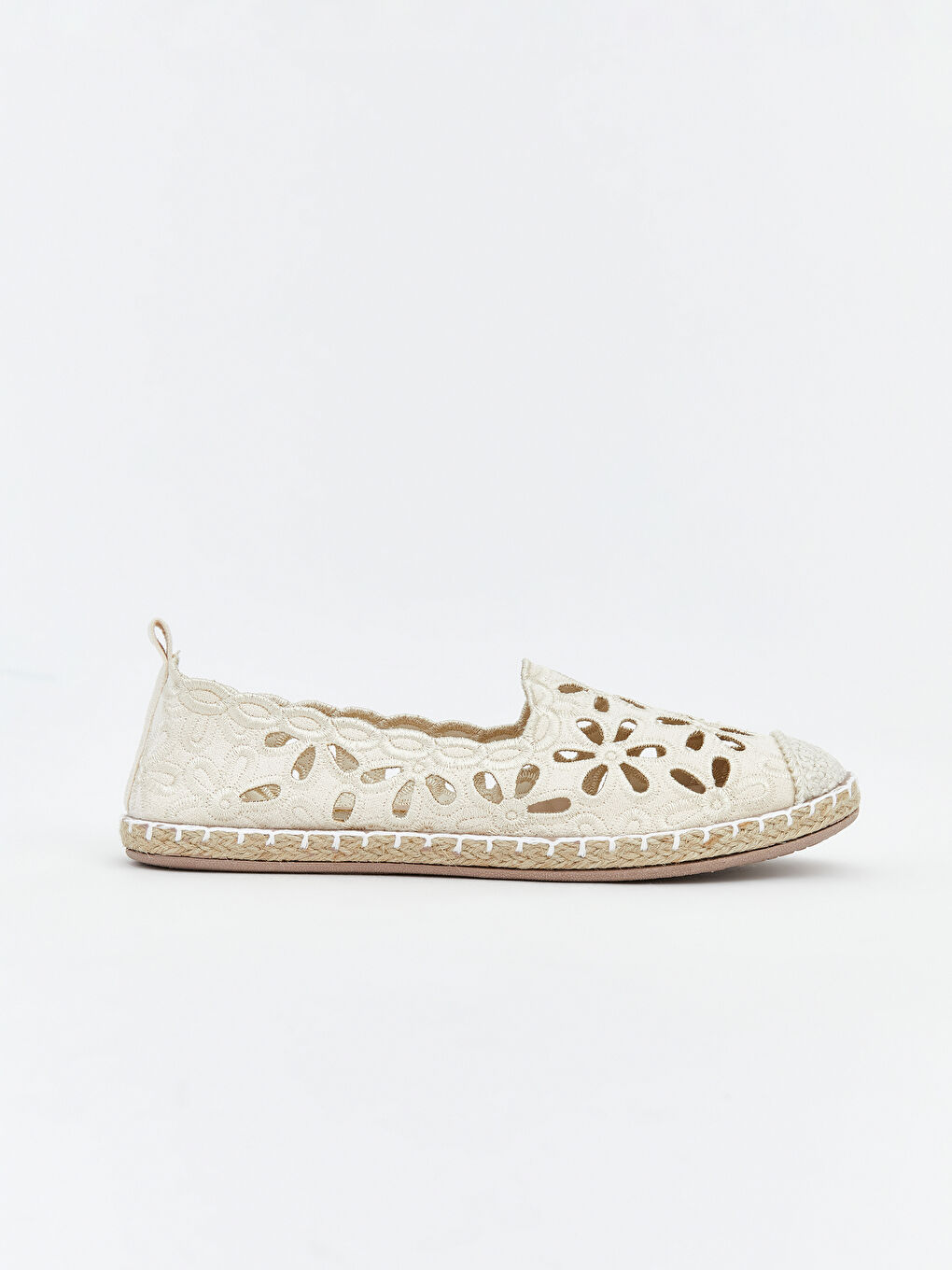 Women's Ballet Flats with Woven Sole-1