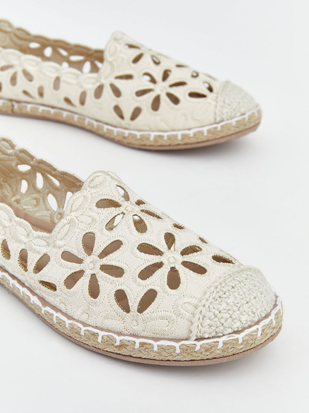 Women's Ballet Flats with Woven Sole-2