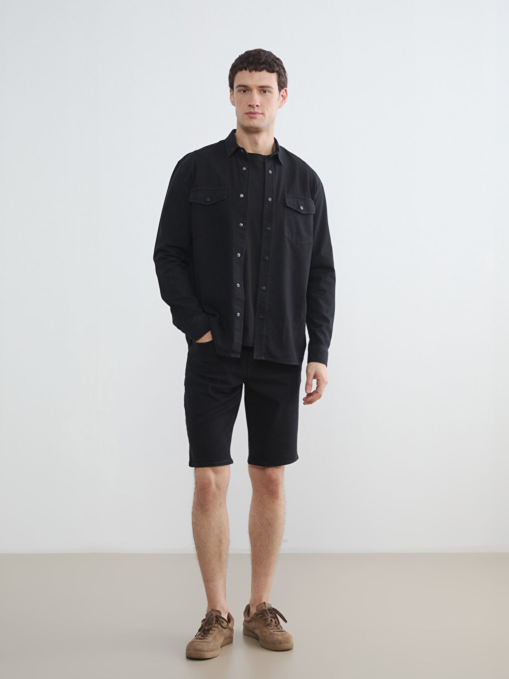 Slim Fit Herren-Jeansshorts