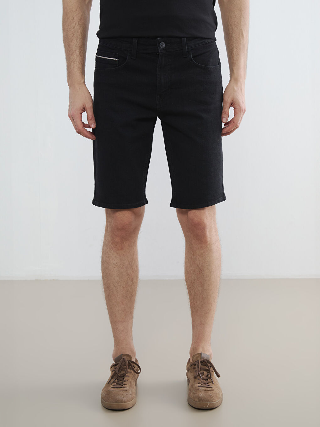 Slim Fit Herren-Jeansshorts-1