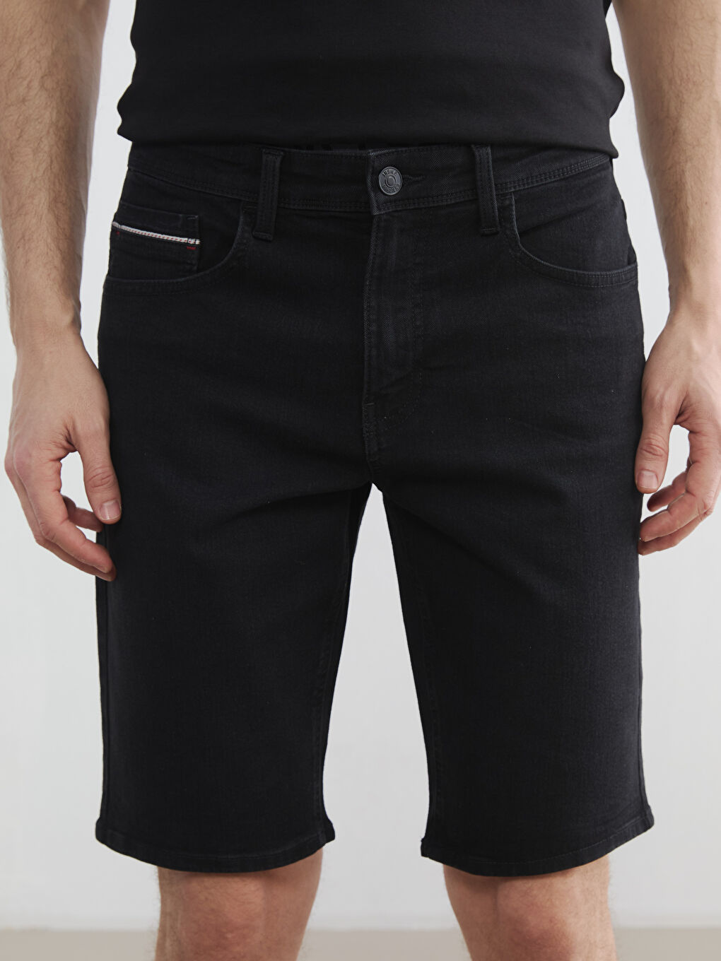 Slim Fit Herren-Jeansshorts-2