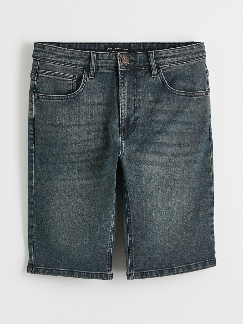 Man GREEN Denim Shorts-3