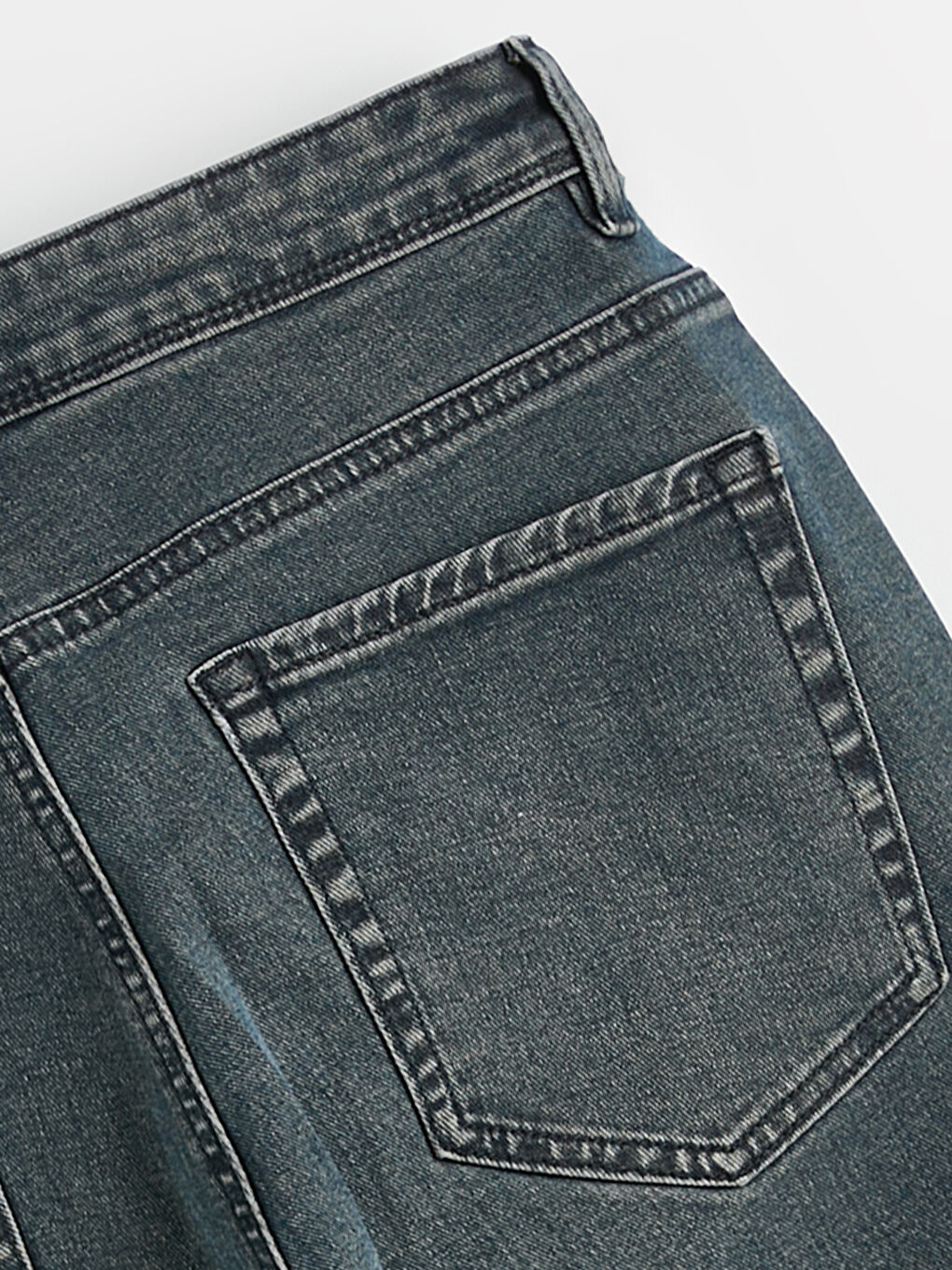 Man GREEN Denim Shorts-4