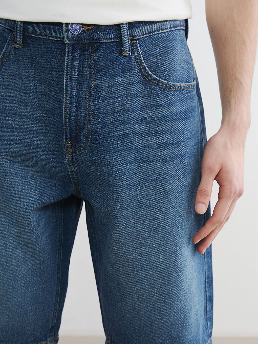 Man INDIGO Denim Shorts-2