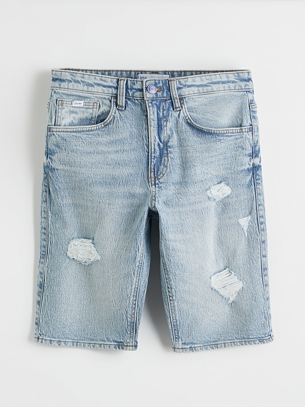 Slim Fit Herren-Jeansshorts-3