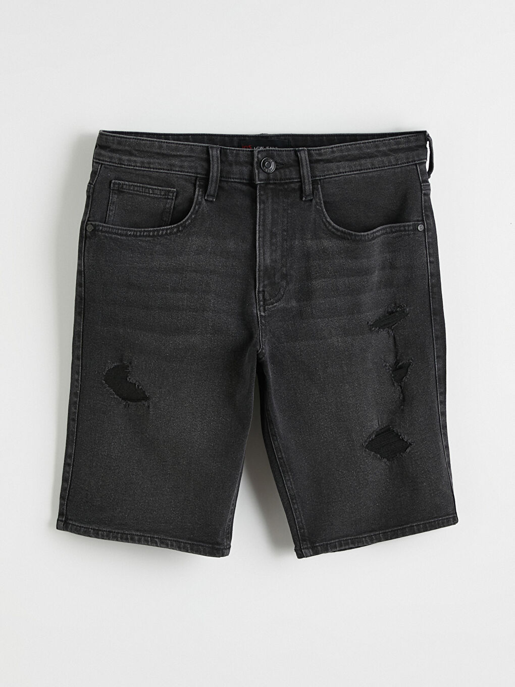 Short en jean homme coupe slim-4