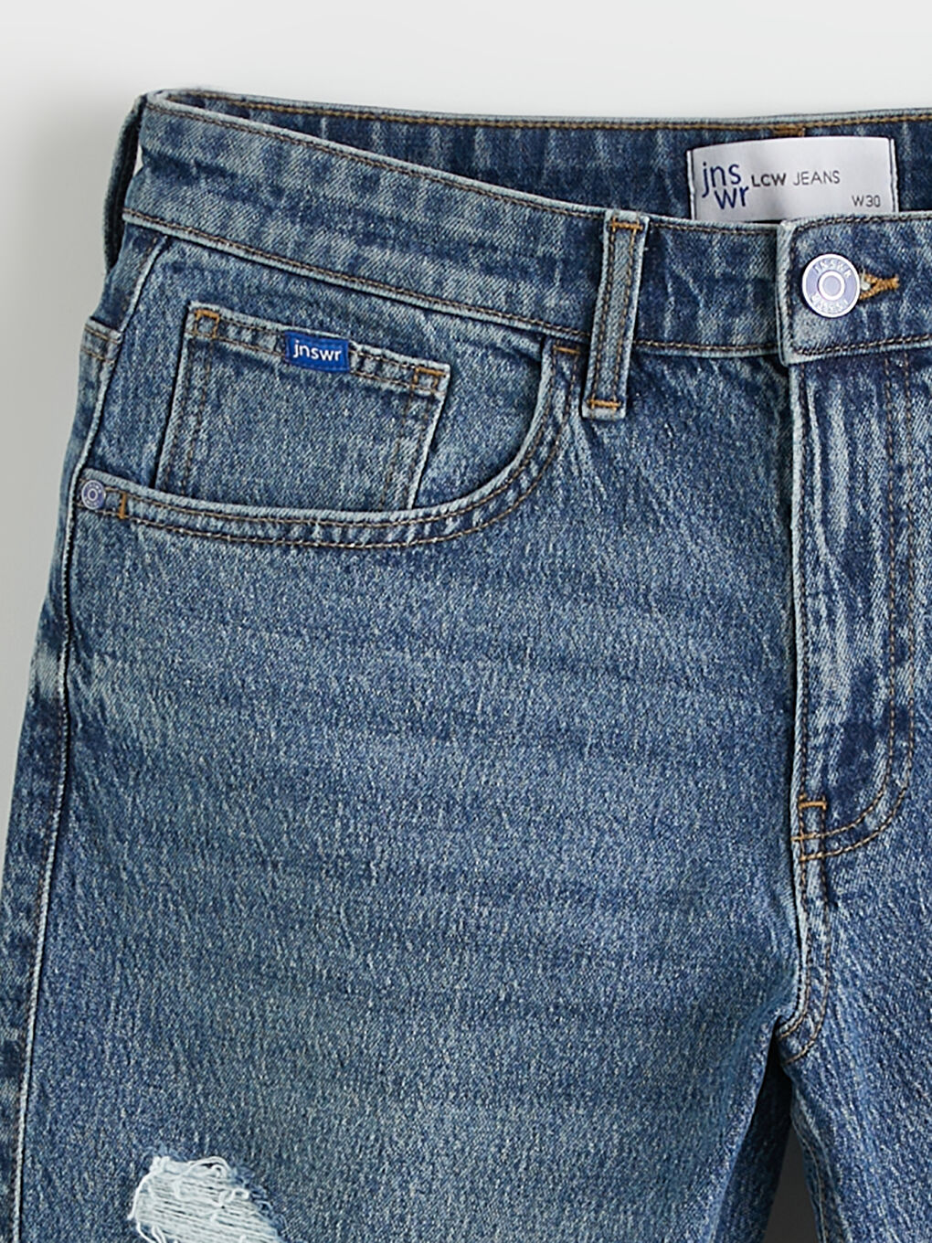 Slim Fit Herren-Jeansshorts-5