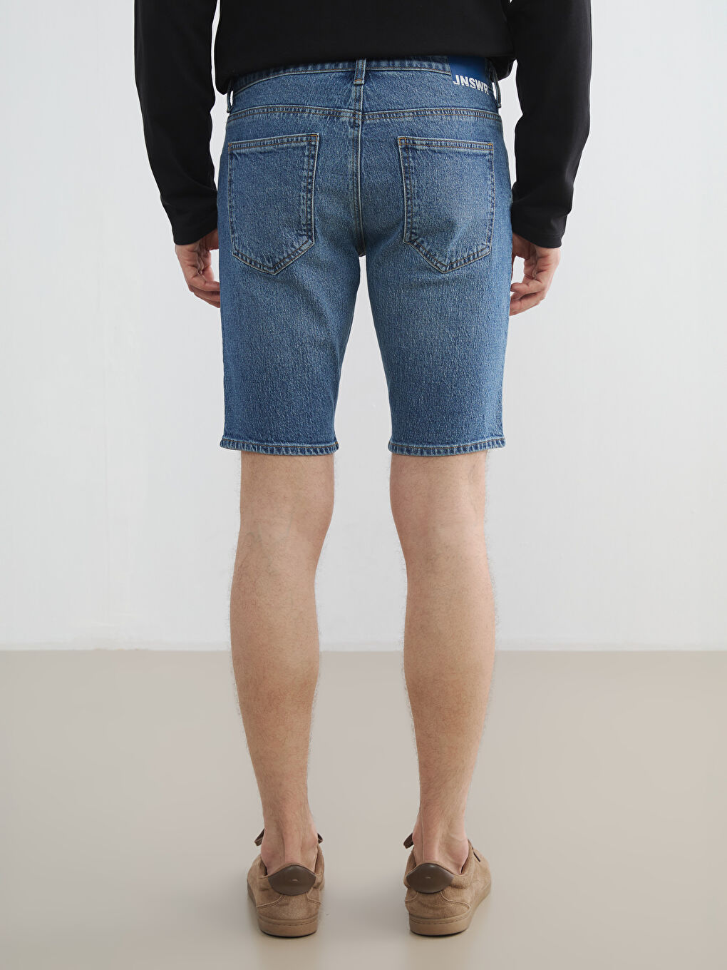 Slim Fit Herren-Jeansshorts-3