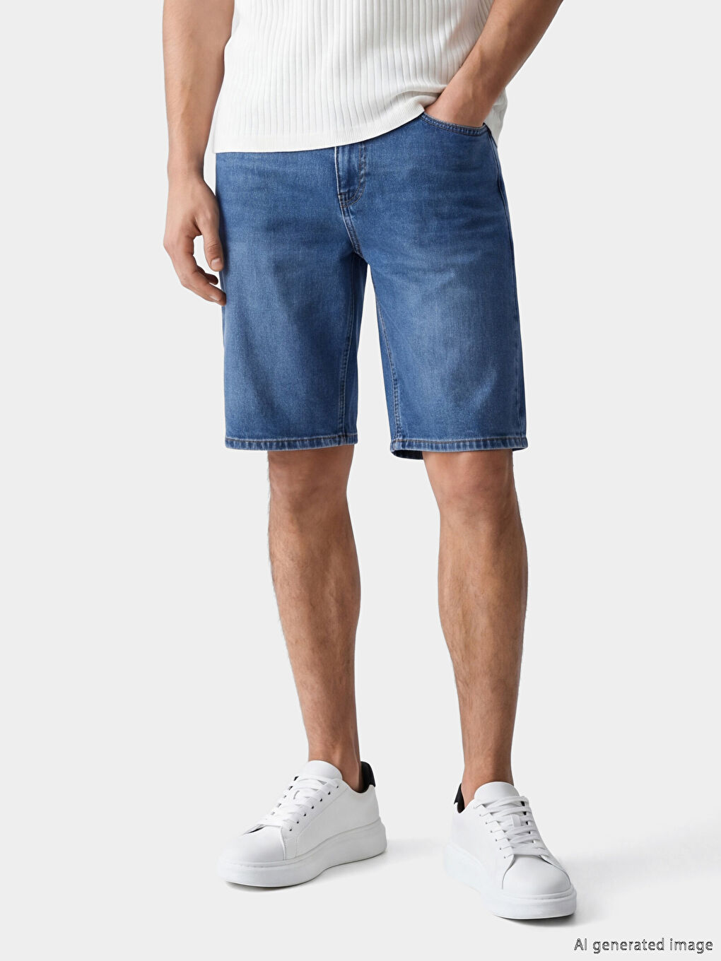شورت جينز رجالي بقصة ضيقة-1
