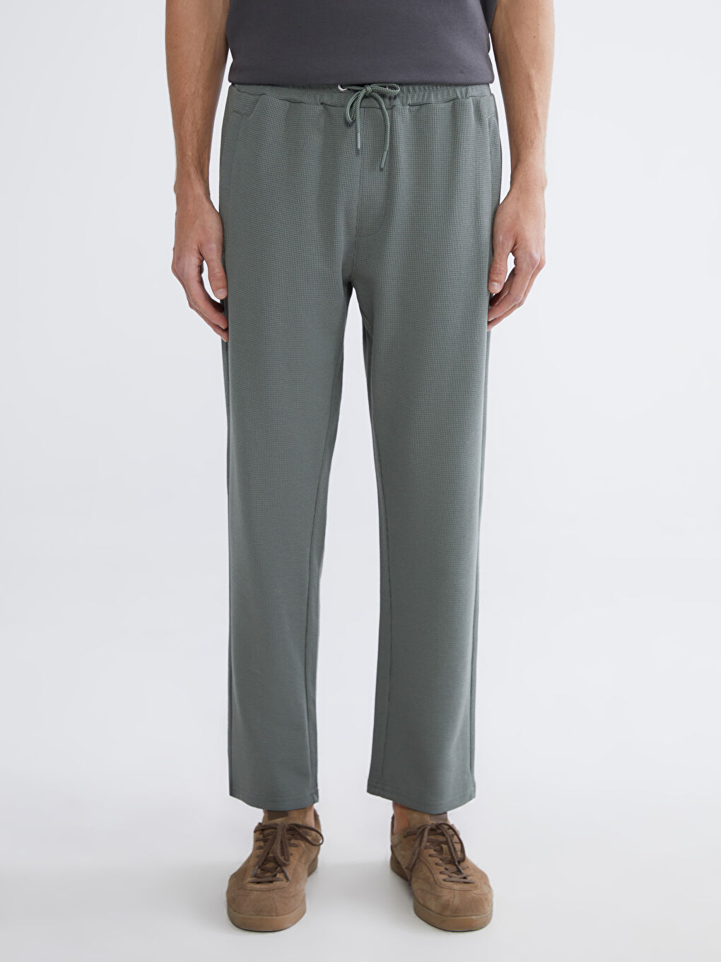 Haki Standart Kalıp Erkek Eşofman Altı-1