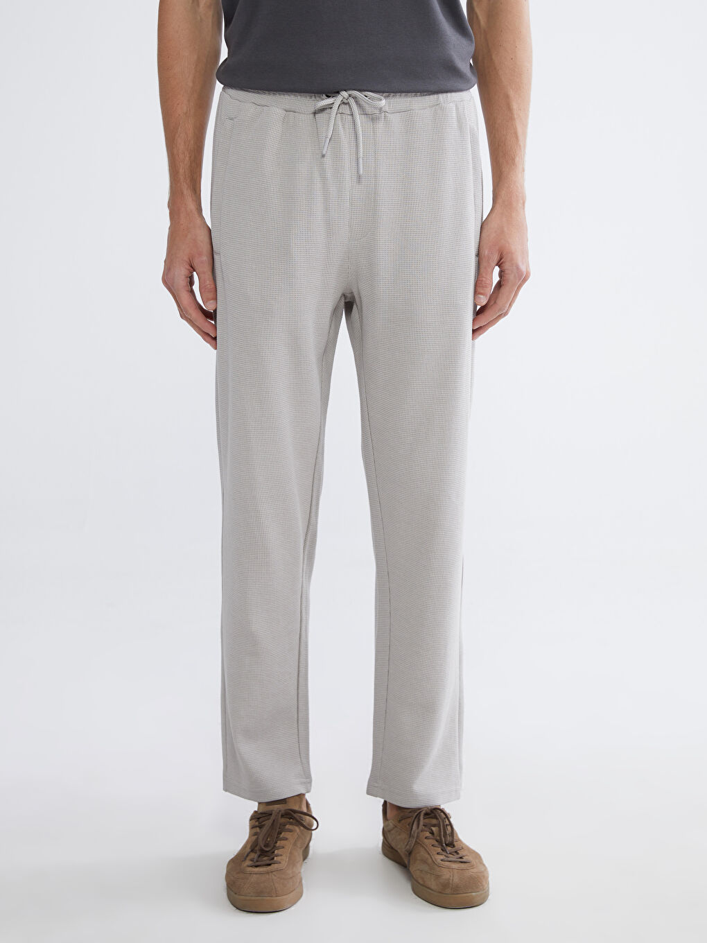 Gri Standart Kalıp Erkek Eşofman Altı-1