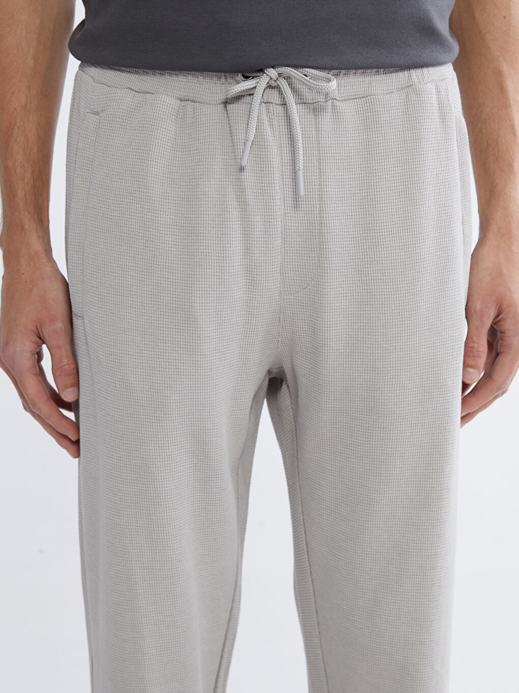 Gri Standart Kalıp Erkek Eşofman Altı-2