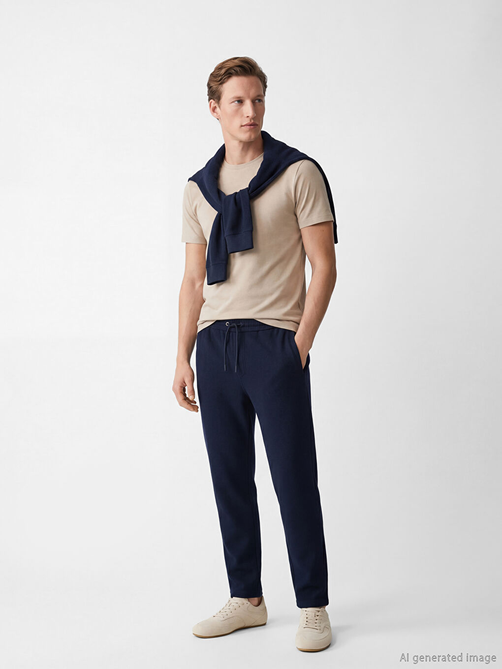 Lacivert Standart Kalıp Erkek Eşofman Altı