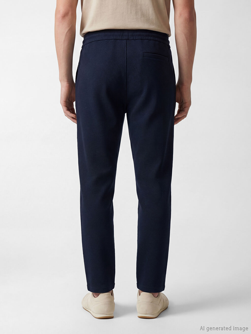 Lacivert Standart Kalıp Erkek Eşofman Altı-3