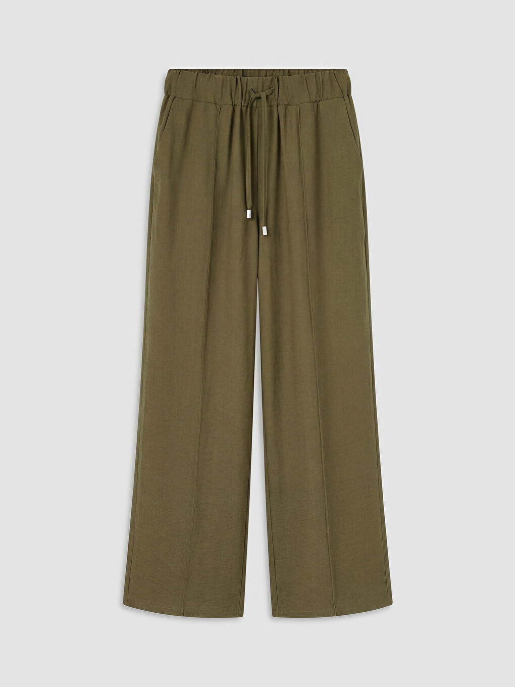 Elastic Waist Women's Trousers-3