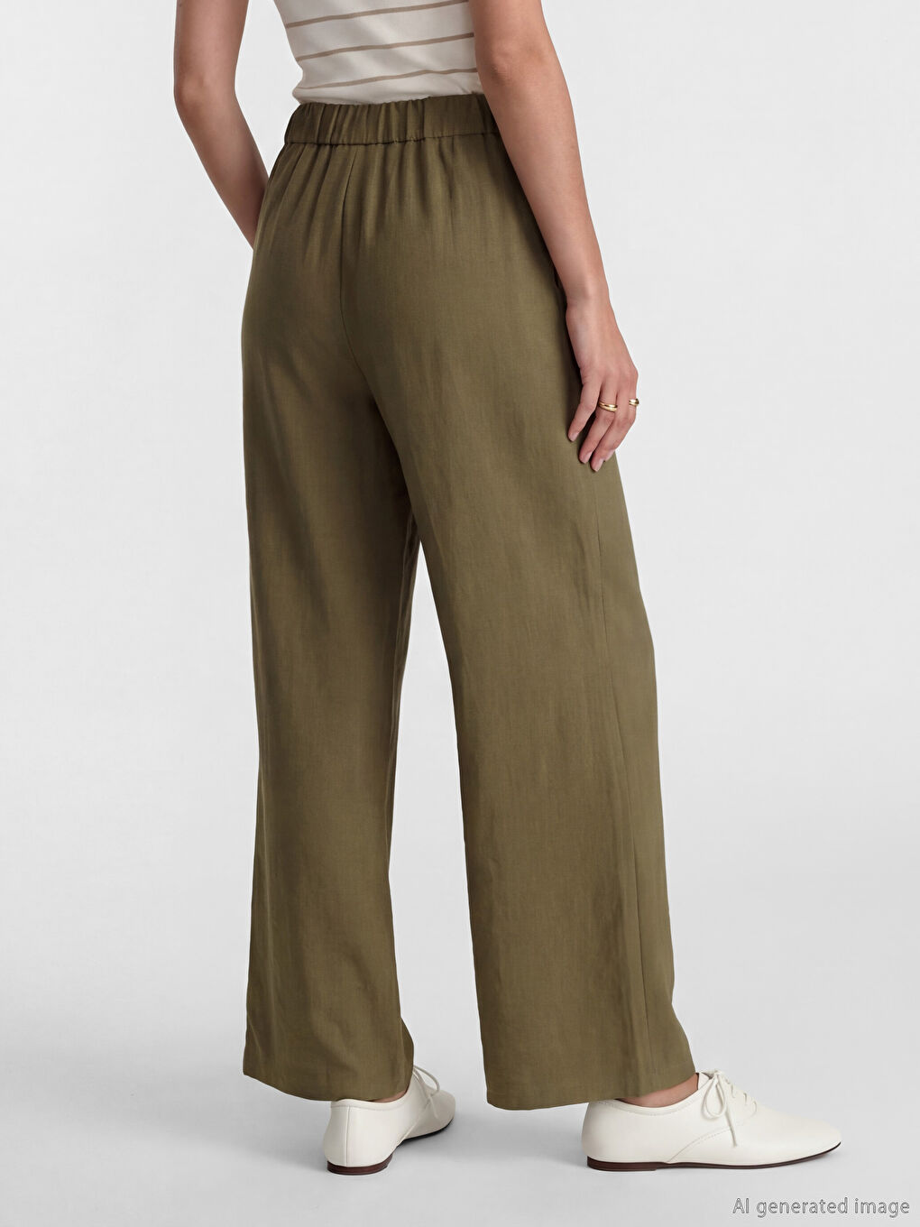 Elastic Waist Women's Trousers-2