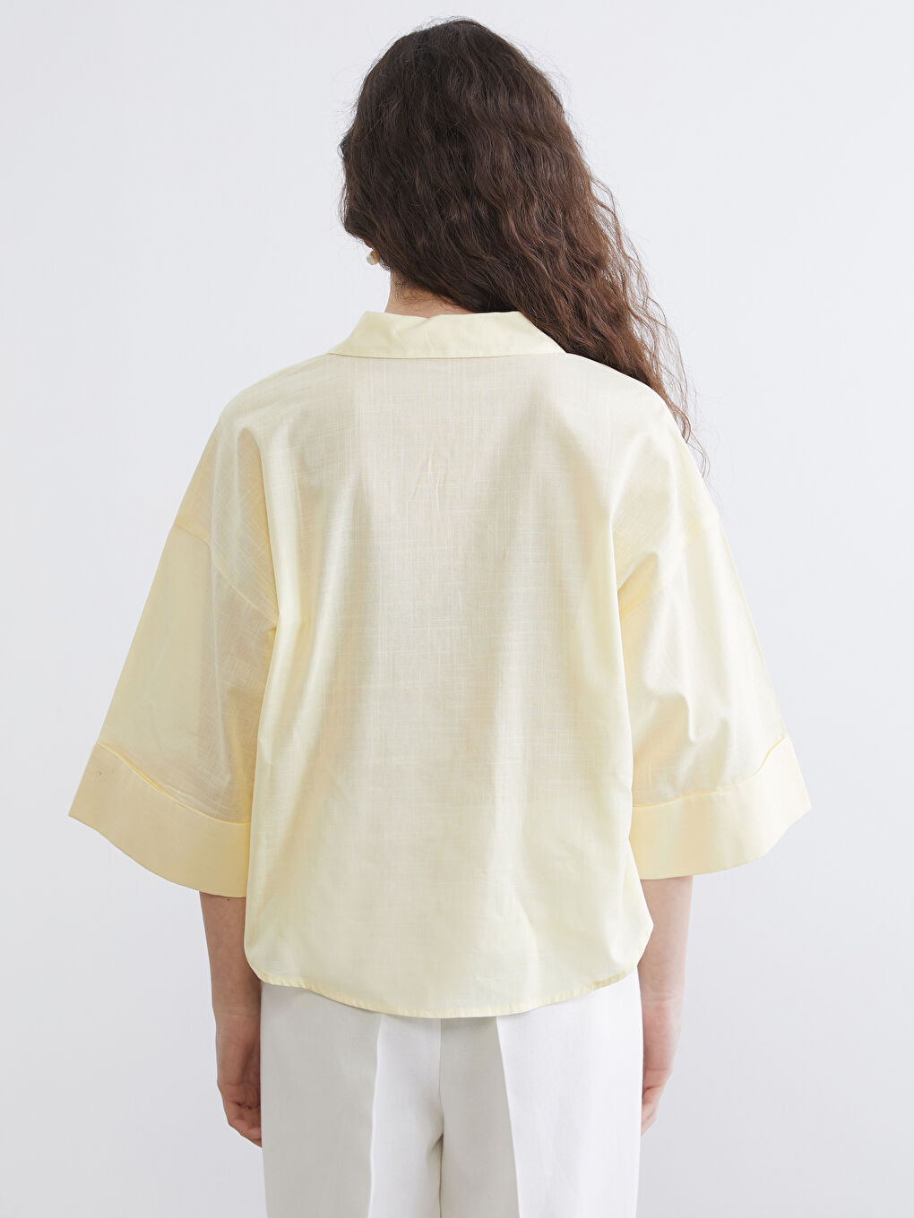 Женщины Жёлтый Рубашка-3