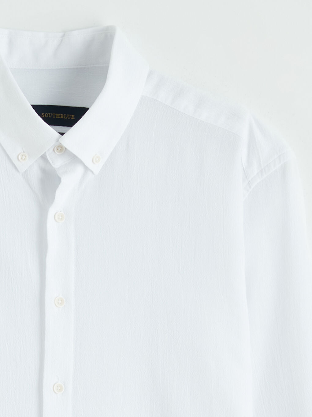 Ekru Regular Fit Dokulu Erkek Gömlek-1