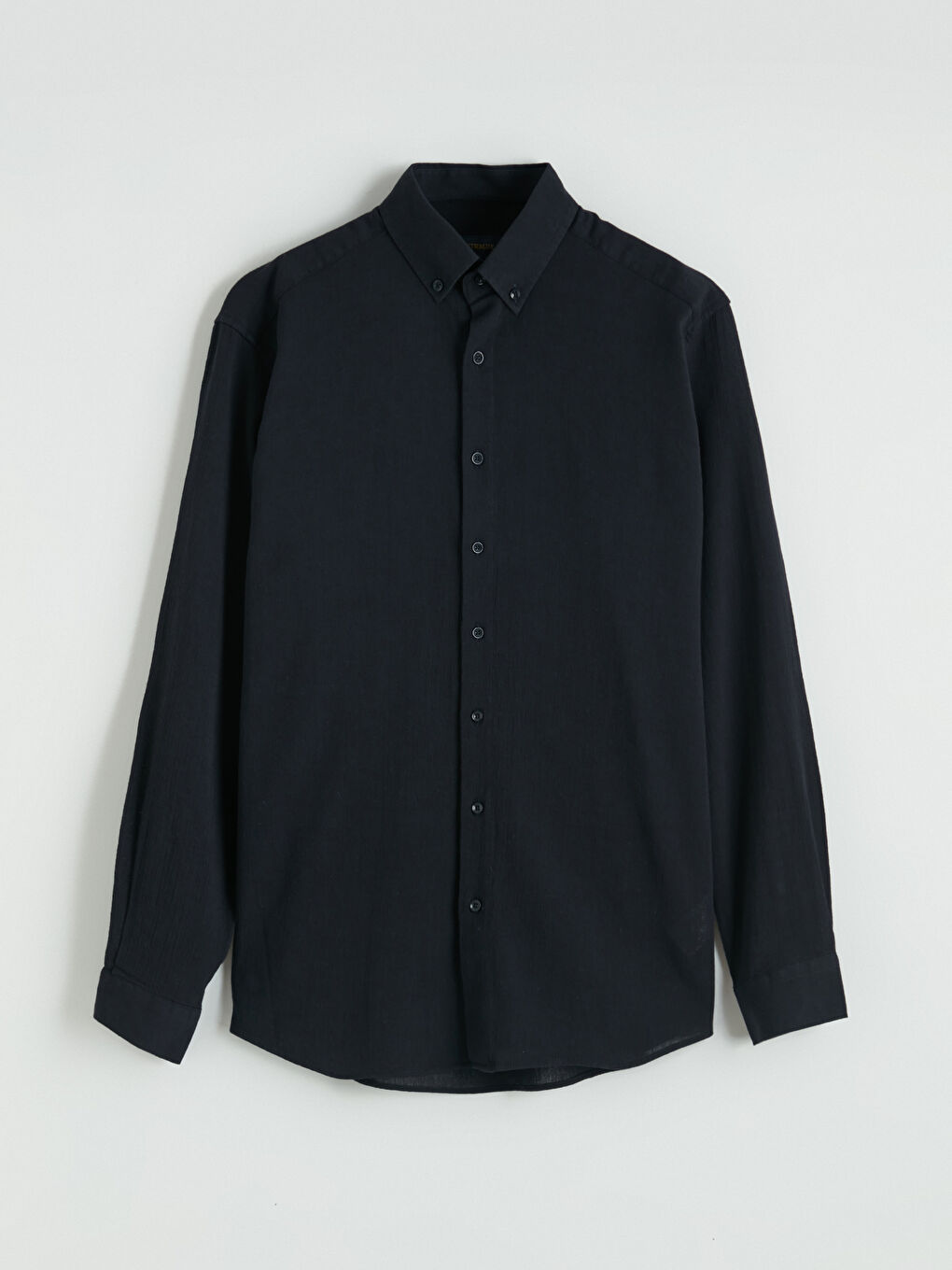 Lacivert Regular Fit Dokulu Erkek Gömlek