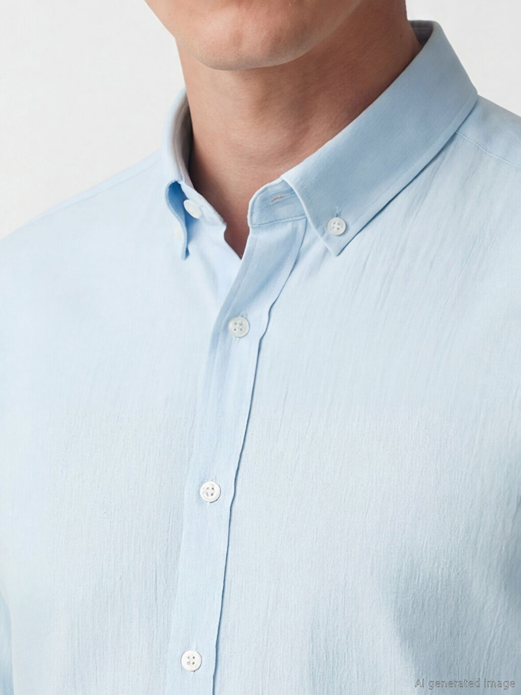 Mavi Regular Fit Dokulu Erkek Gömlek-2