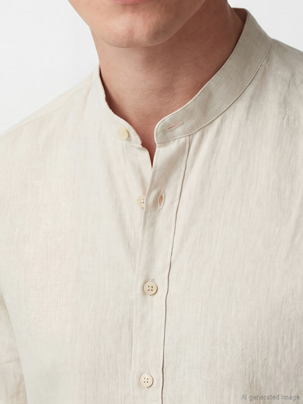 Мъжка риза Regular Fit от ленена смес-2