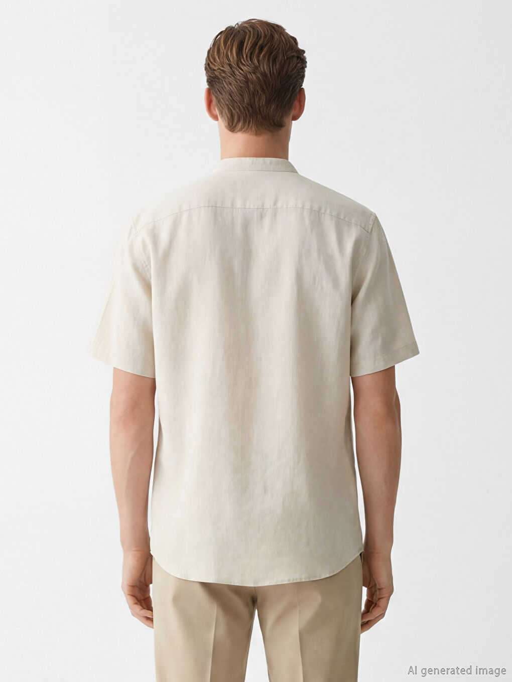 Мъжка риза Regular Fit от ленена смес-3