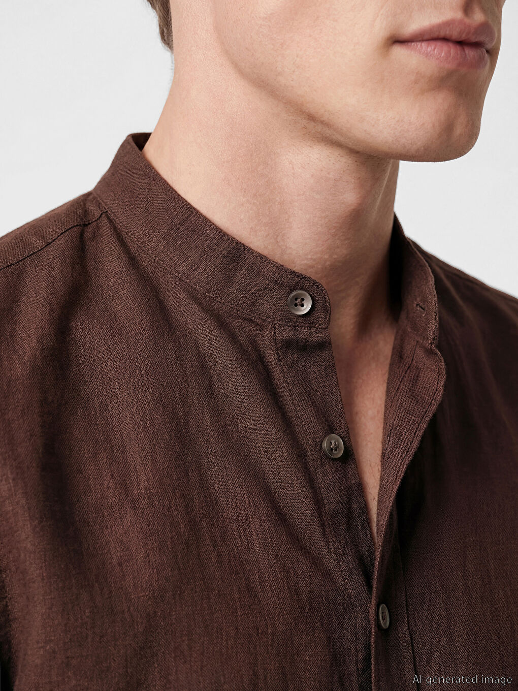 Мъжка риза Regular Fit от ленена смес-2