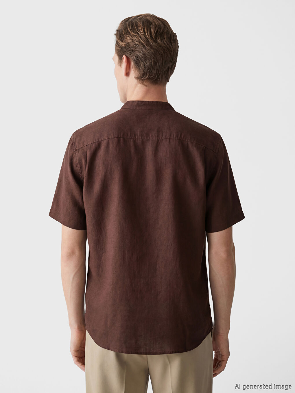 Мъжка риза Regular Fit от ленена смес-3