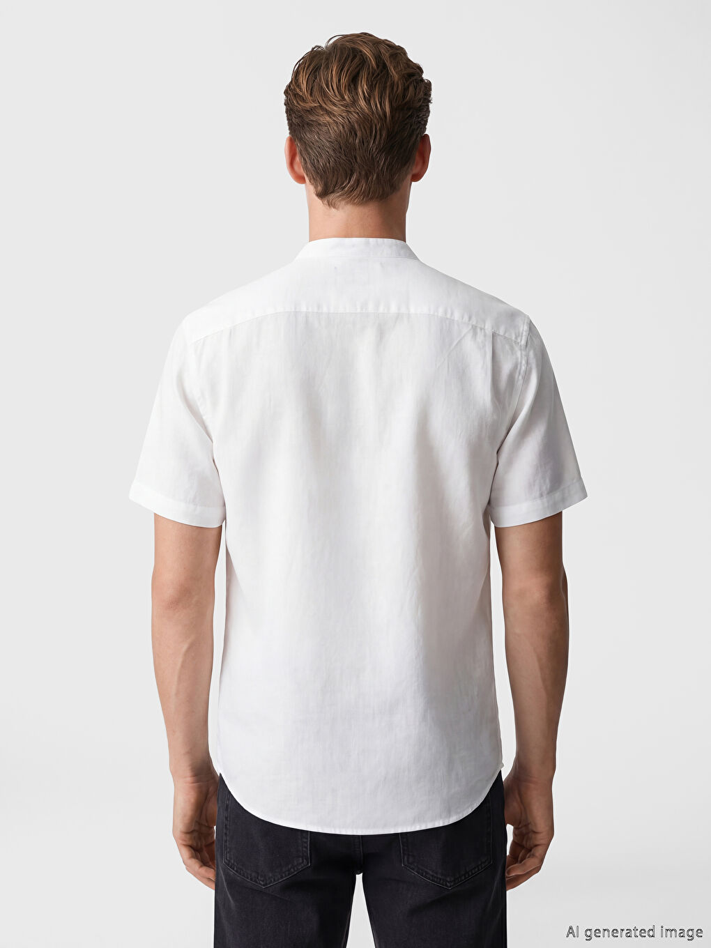 Мъжка риза Regular Fit от ленена смес-3