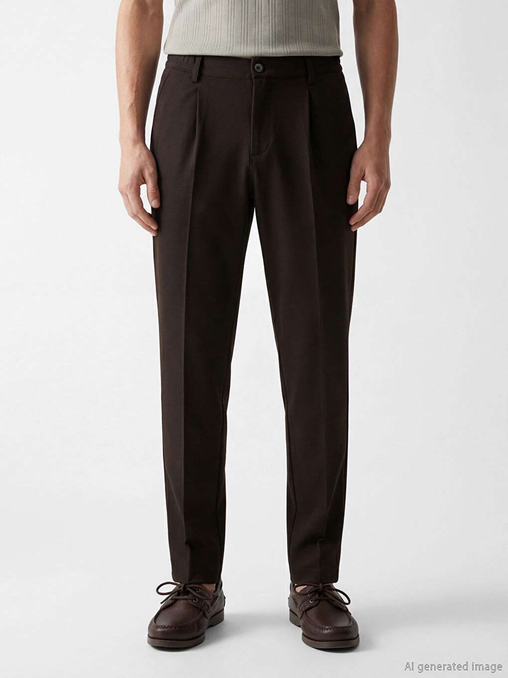 Regular Fit Men's Pleated Trousers-1