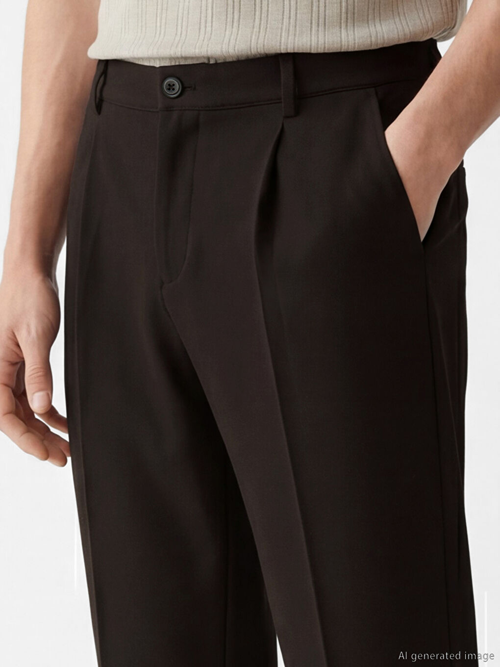 Regular Fit Men's Pleated Trousers-2