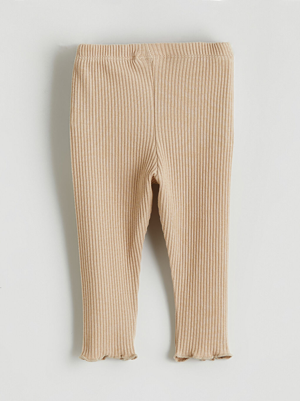 Bej Fitilli Kız Bebek Tayt-2