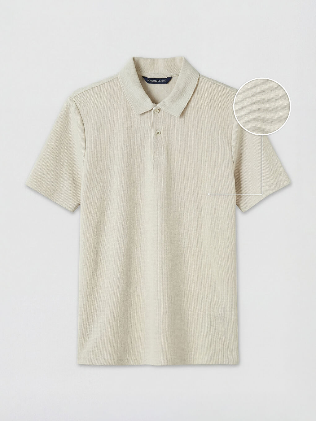 Bej Polo Yaka Erkek Tişört