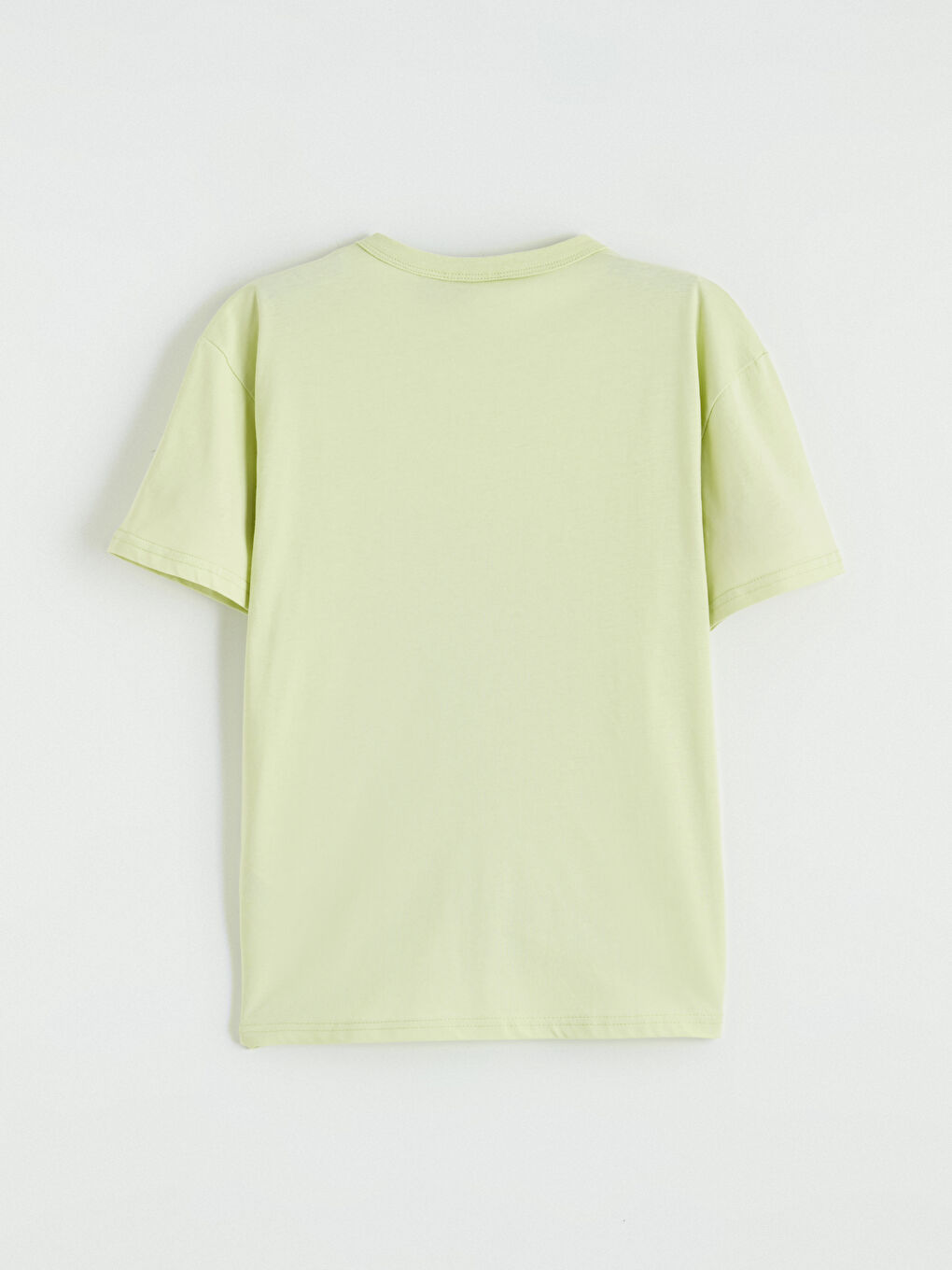 Yeşil Bisiklet Yaka Minecraft Baskılı Erkek Çocuk Tişört-2