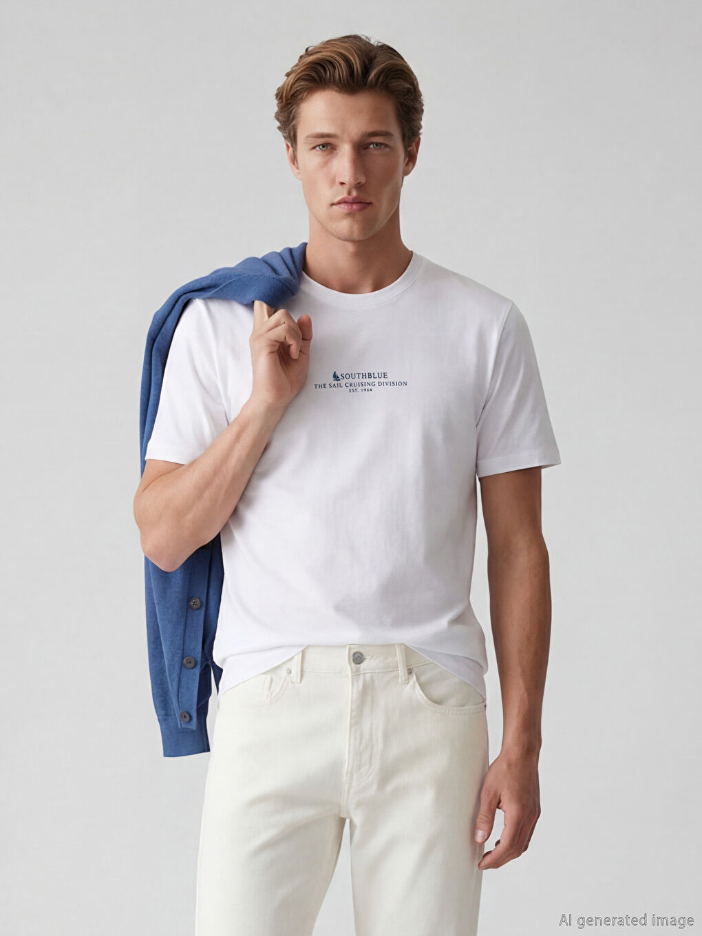 მამაკაცების მრგვალი ყელით ბეჭდური ჯერსის მაისური