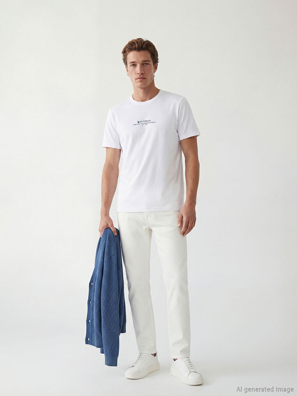 მამაკაცების მრგვალი ყელით ბეჭდური ჯერსის მაისური-1